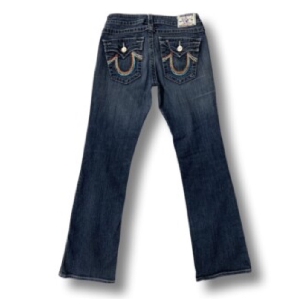 TRUE RELIGION 2 Low Rise Boot Cut Flare 💯 Cotton Jeans Size 28 - Picture 7 of 16